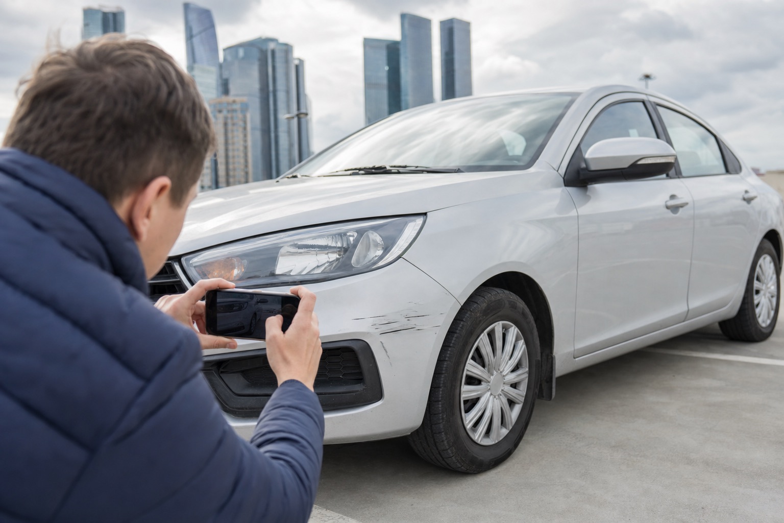 Фотографирование автомобиля для предварительной оценки