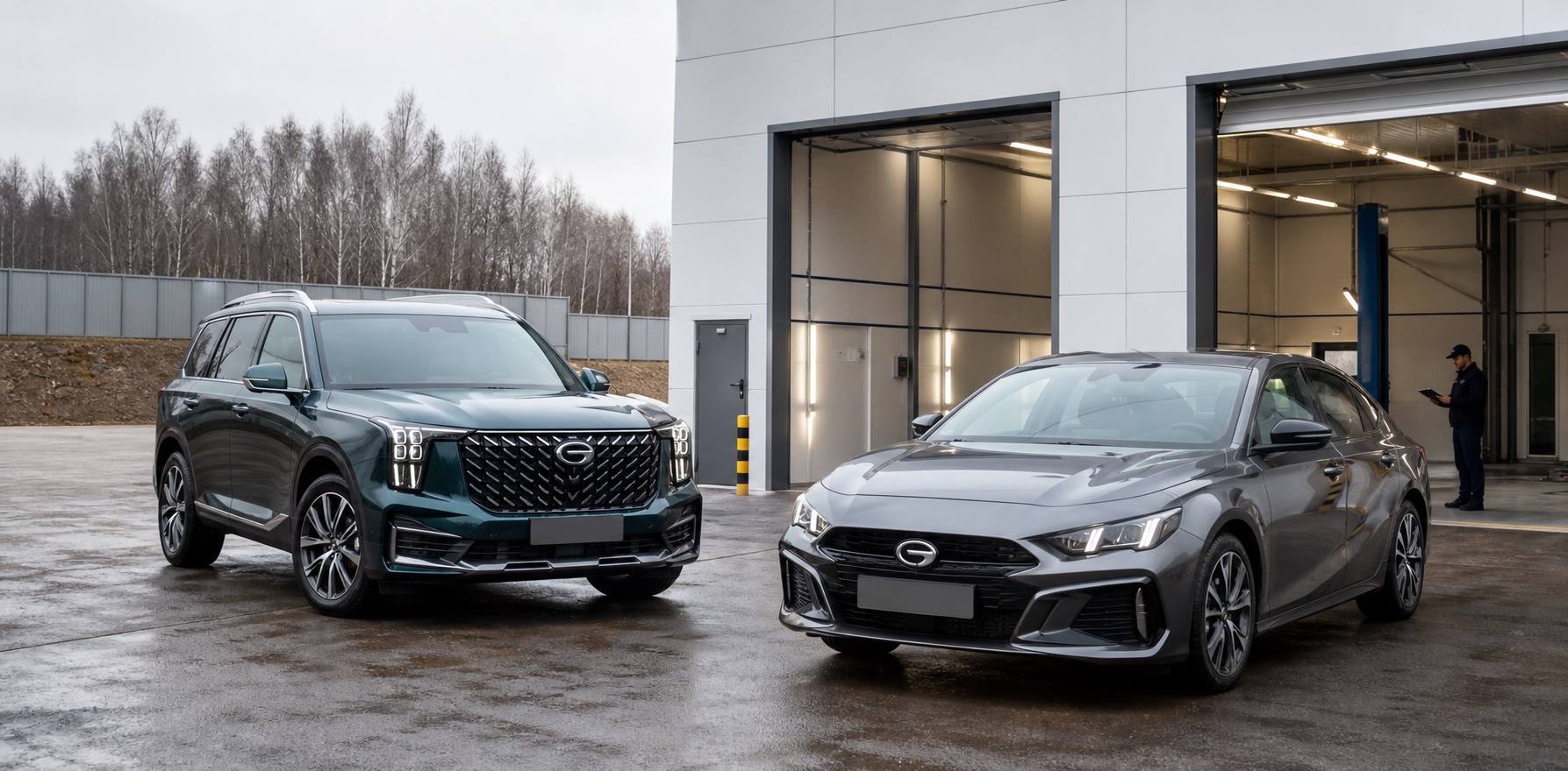 Автомобили GAC на площадке осмотра