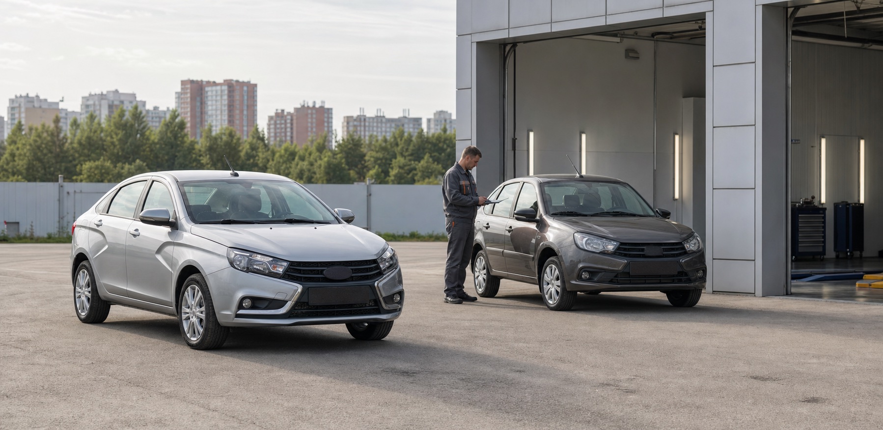 Иллюстративное изображение автомобилей Lada