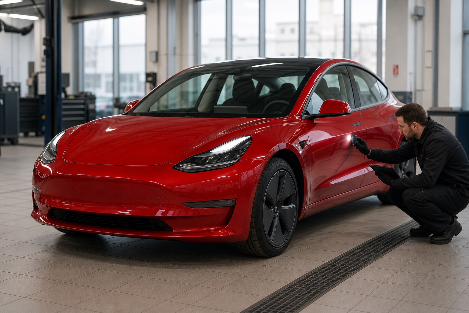 Иллюстративное изображение Tesla Model 3